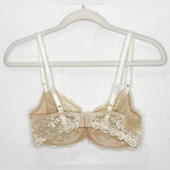 Wacoal Embrace Lace Underwire Bra in Sand Ivory Women’s Size 34C Style 65191 - Picture 3 of 9